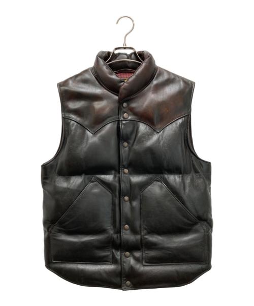 Y'2 leather（ワイツーレザー）Y'2 leather (ワイツーレザー) ダウンレザーベスト ブラウン サイズ:40の古着・服飾アイテム