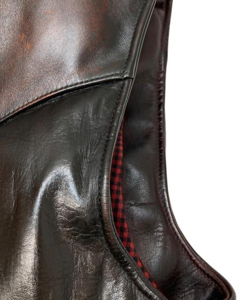 Y'2 leather（ワイツーレザー）Y'2 leather (ワイツーレザー) ダウンレザーベスト ブラウン サイズ:40の古着・服飾アイテム