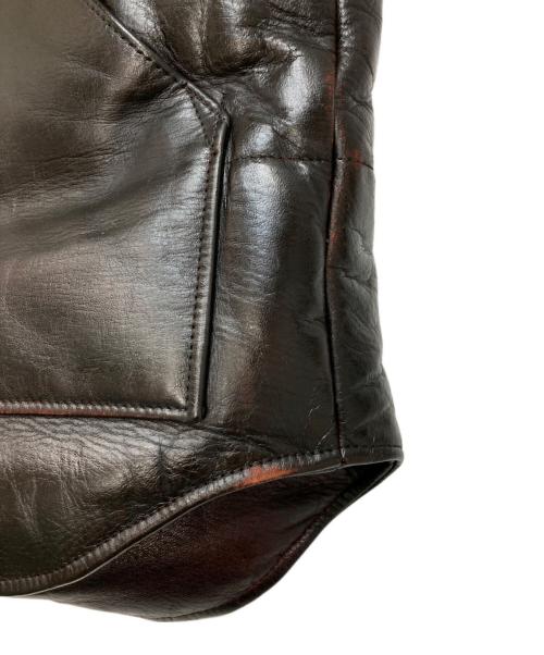 Y'2 leather（ワイツーレザー）Y'2 leather (ワイツーレザー) ダウンレザーベスト ブラウン サイズ:40の古着・服飾アイテム