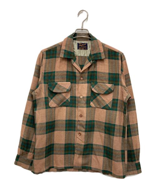 milliken acrallama（ミリケン）milliken acrallama (ミリケン) チェックシャツ ブラウン×グリーン サイズ:Mの古着・服飾アイテム