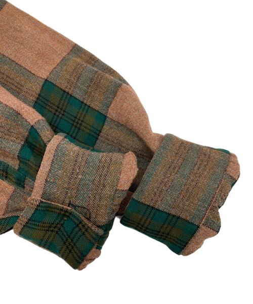 milliken acrallama（ミリケン）milliken acrallama (ミリケン) チェックシャツ ブラウン×グリーン サイズ:Mの古着・服飾アイテム