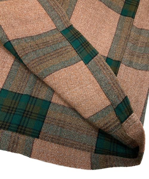 milliken acrallama（ミリケン）milliken acrallama (ミリケン) チェックシャツ ブラウン×グリーン サイズ:Mの古着・服飾アイテム