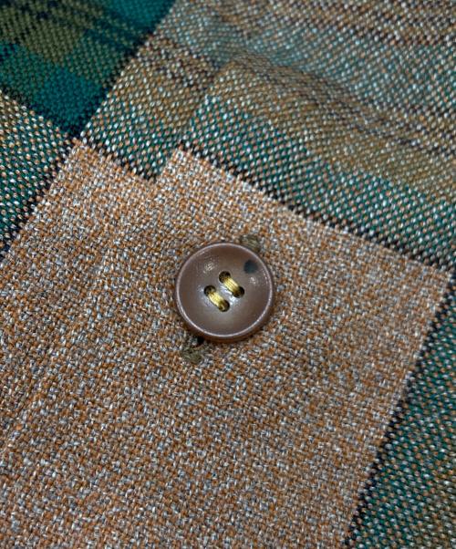 milliken acrallama（ミリケン）milliken acrallama (ミリケン) チェックシャツ ブラウン×グリーン サイズ:Mの古着・服飾アイテム