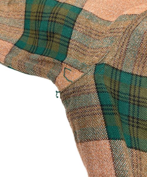 milliken acrallama（ミリケン）milliken acrallama (ミリケン) チェックシャツ ブラウン×グリーン サイズ:Mの古着・服飾アイテム