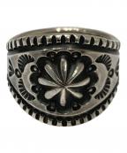 Navajoナバホ）の古着「スタンプワークシルバーリング」｜シルバー