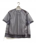 rhodo lirionロドリリオン）の古着「Crew Neck Shirt - Sheer Tricot」｜クリアパープル