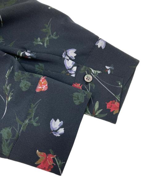 23区（ニジュウサンク）23区 (ニジュウサンク) mi-mollet (ミモレ) コラボ花柄ボウタイシャツワンピース グレー サイズ:38の古着・服飾アイテム