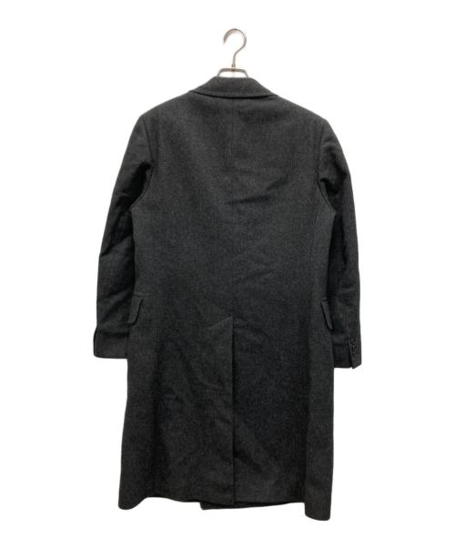 Aquascutum（アクアスキュータム）Aquascutum (アクアスキュータム) ダブルブレストコート グレー サイズ:不明（実寸参照）の古着・服飾アイテム