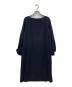 ADORE（アドーア）の古着「クレールジョーゼット2ビッグスリーブワンピース」｜ネイビー