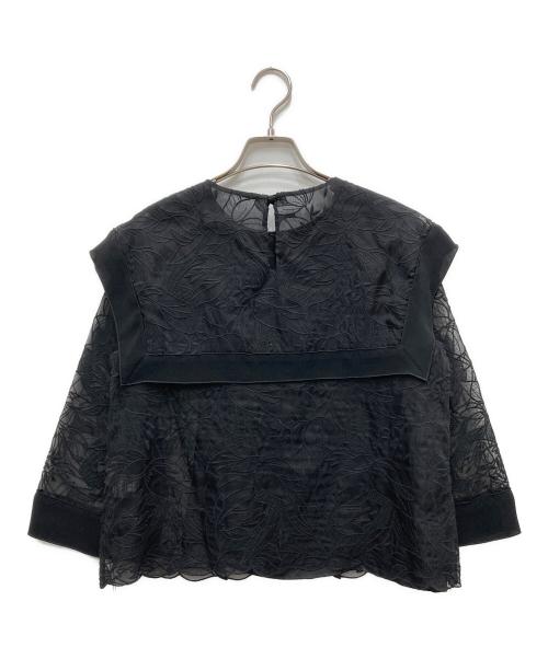 ADORE（アドーア）ADORE (アドーア) シルク刺繍ブラウス ブラック サイズ:38の古着・服飾アイテム