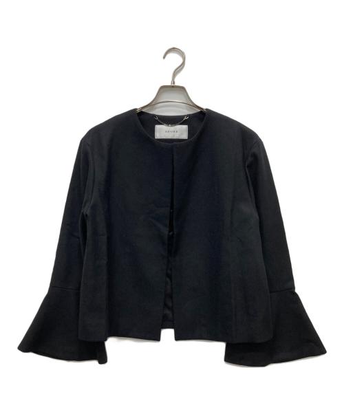 ADORE（アドーア）ADORE (アドーア) ウールアムンゼンノーカラージャケット ブラック サイズ:38の古着・服飾アイテム