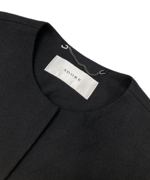 ADORE（アドーア）ADORE (アドーア) ウールアムンゼンノーカラージャケット ブラック サイズ:38の古着・服飾アイテム
