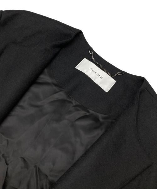 ADORE（アドーア）ADORE (アドーア) ウールアムンゼンノーカラージャケット ブラック サイズ:38の古着・服飾アイテム