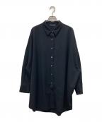 mizuiro-indミズイロインド）の古着「バックコクーンワイドシャツ」｜ブラック