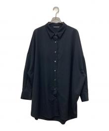 mizuiro-ind（ミズイロインド）の古着「バックコクーンワイドシャツ」｜ブラック