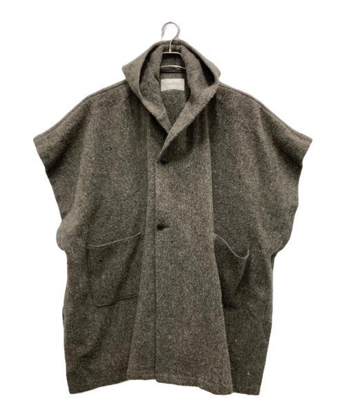 nest Robe（ネストローブ）nest Robe (ネストローブ) ブリティッシュウールフーデッドポンチョコート ブラウン サイズ:FREEの古着・服飾アイテム