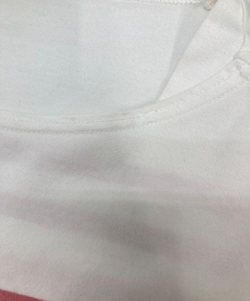 nest Robe（ネストローブ）nest Robe (ネストローブ) コットン パネルボーダープルオーバー ピンク×ホワイト サイズ:FREEの古着・服飾アイテム