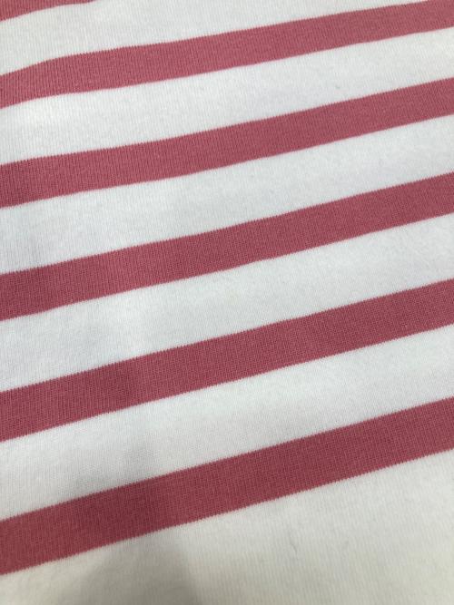 nest Robe（ネストローブ）nest Robe (ネストローブ) コットン パネルボーダープルオーバー ピンク×ホワイト サイズ:FREEの古着・服飾アイテム