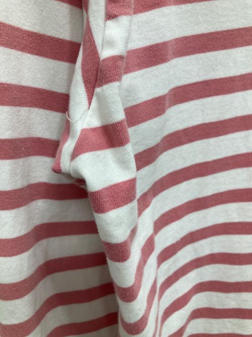 nest Robe（ネストローブ）nest Robe (ネストローブ) コットン パネルボーダープルオーバー ピンク×ホワイト サイズ:FREEの古着・服飾アイテム