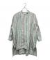 nest Robe（ネストローブ）の古着「リネンマルチストライプシャツ」｜グリーン