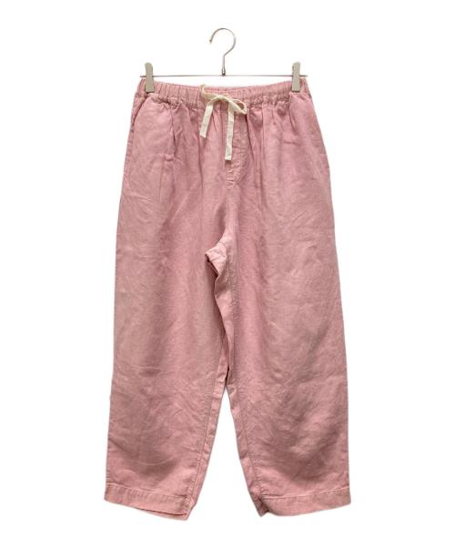 nest Robe（ネストローブ）nest Robe (ネストローブ) ブラックリネンイージーパンツ ピンク サイズ:FREEの古着・服飾アイテム