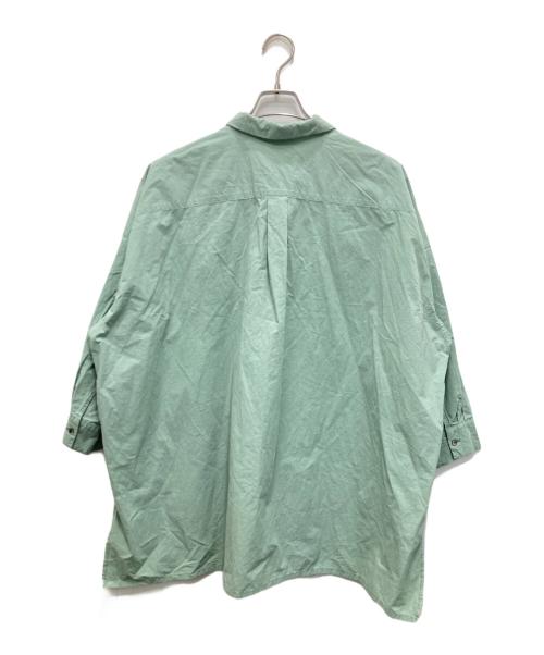 nest Robe（ネストローブ）nest Robe (ネストローブ) コットンラミーオープンカラーカシュクールシャツ グリーン サイズ:FREEの古着・服飾アイテム