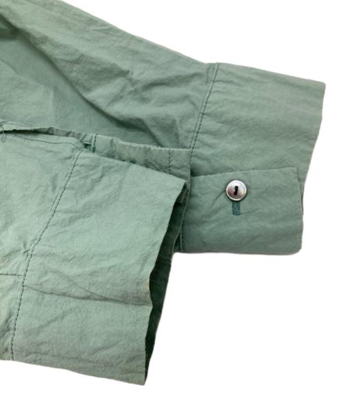 nest Robe（ネストローブ）nest Robe (ネストローブ) コットンラミーオープンカラーカシュクールシャツ グリーン サイズ:FREEの古着・服飾アイテム