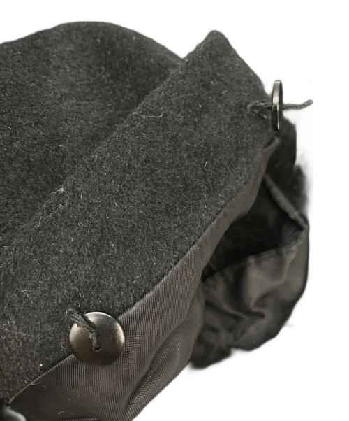 MATERIA（マテリア）MATERIA (マテリア) ブルーフォックスファー付アンゴラウールコート ブラック サイズ:40の古着・服飾アイテム