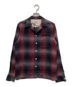 WACKO MARIAワコマリア）の古着「オンブレチェックシャツ」｜レッド