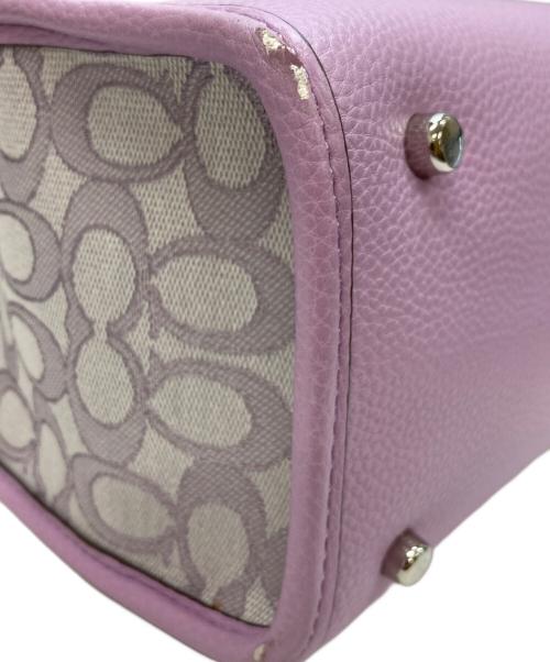 COACH（コーチ）COACH (コーチ) デンプシー キャリーオール シグネチャー ジャカード ウィズ ストライプ アンド コーチ パッチ パープルの古着・服飾アイテム
