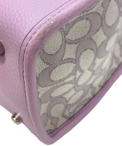 COACH（コーチ）COACH (コーチ) デンプシー キャリーオール シグネチャー ジャカード ウィズ ストライプ アンド コーチ パッチ パープルの古着・服飾アイテム
