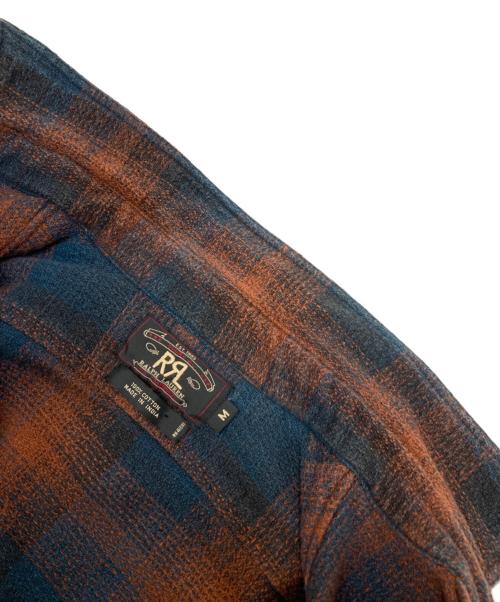 RRL（ダブルアールエル）RRL (ダブルアールエル) オンブレチェックシャツ オレンジ×ブルー サイズ:Mの古着・服飾アイテム