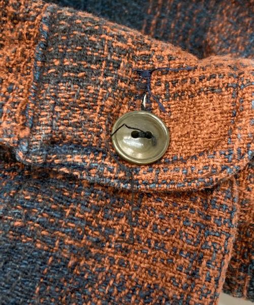 RRL（ダブルアールエル）RRL (ダブルアールエル) オンブレチェックシャツ オレンジ×ブルー サイズ:Mの古着・服飾アイテム