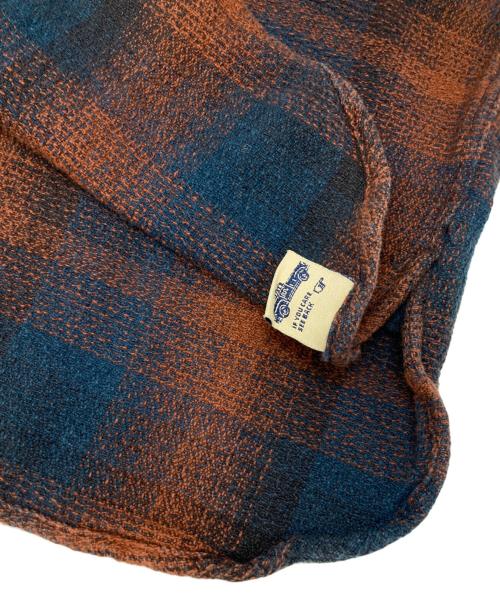 RRL（ダブルアールエル）RRL (ダブルアールエル) オンブレチェックシャツ オレンジ×ブルー サイズ:Mの古着・服飾アイテム