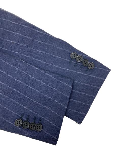 RING JACKET（リングジャケット）RING JACKET (リングジャケット) ウールストライプセットアップスーツ ネイビー サイズ:42の古着・服飾アイテム