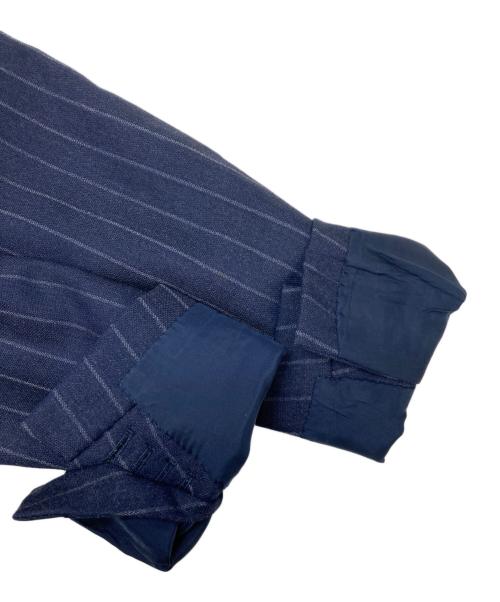 RING JACKET（リングジャケット）RING JACKET (リングジャケット) ウールストライプセットアップスーツ ネイビー サイズ:42の古着・服飾アイテム