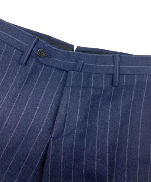 RING JACKET（リングジャケット）RING JACKET (リングジャケット) ウールストライプセットアップスーツ ネイビー サイズ:42の古着・服飾アイテム