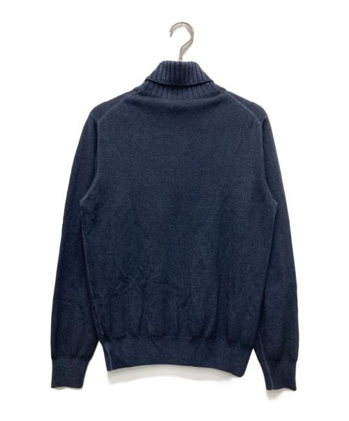 Cruciani（クルチアーニ）Cruciani (クルチアーニ) 27ゲージ×9ゲージウールソリッドタートルネックニット ネイビー サイズ:44の古着・服飾アイテム