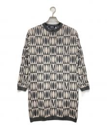 'S Max Mara（エスマックスマーラ）の古着「総柄ウールカシミヤニットワンピース」｜グレー