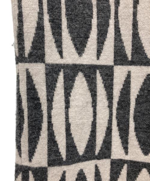 'S Max Mara（エスマックスマーラ）'S Max Mara (エスマックスマーラ) 総柄ウールカシミヤニットワンピース グレー サイズ:Sの古着・服飾アイテム