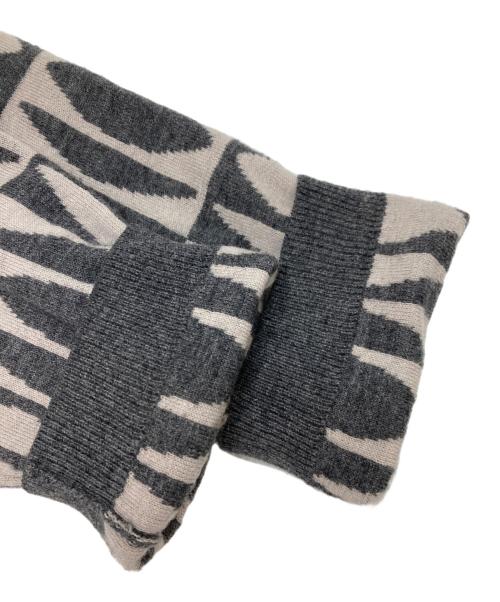 'S Max Mara（エスマックスマーラ）'S Max Mara (エスマックスマーラ) 総柄ウールカシミヤニットワンピース グレー サイズ:Sの古着・服飾アイテム