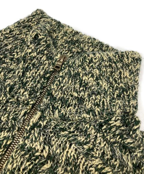 ISSEY MIYAKE（イッセイミヤケ）ISSEY MIYAKE (イッセイミヤケ) ハーフジップニット グリーン サイズ:2の古着・服飾アイテム