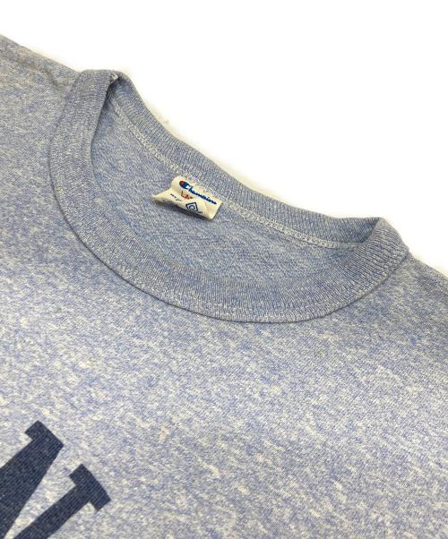 Champion（チャンピオン）Champion (チャンピオン) プリントTシャツ ブルー サイズ:Lの古着・服飾アイテム