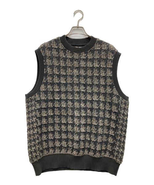 Coohem（コーヘン）Coohem (コーヘン) TWEED KNIT VEST グレー サイズ:XLの古着・服飾アイテム