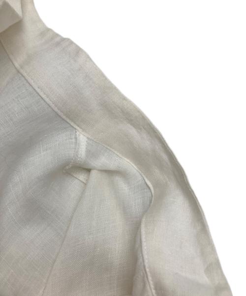 journal standard L'essage（ジャーナルスタンダード レサージュ）journal standard L'essage (ジャーナルスタンダード レサージュ) 60リネン スタンドカラーワンピース ホワイト サイズ:不明（実寸参照）の古着・服飾アイテム