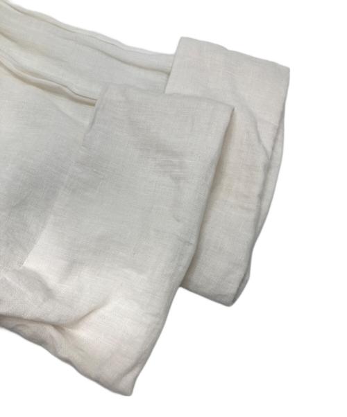 journal standard L'essage（ジャーナルスタンダード レサージュ）journal standard L'essage (ジャーナルスタンダード レサージュ) 60リネン スタンドカラーワンピース ホワイト サイズ:不明（実寸参照）の古着・服飾アイテム