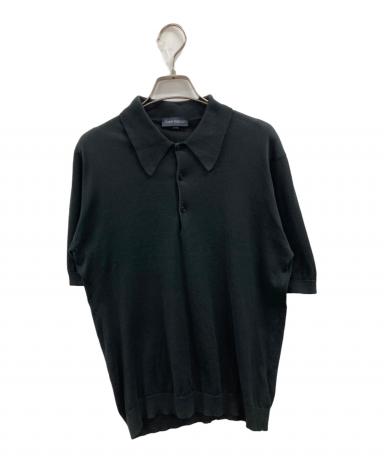 ジョンスメドレー　正規品　美品　黒　ポロシャツ　 イギリス製　S JOHN SMEDLEY（ジョンスメドレー） ニット ポロシャツ SYRES メンズ