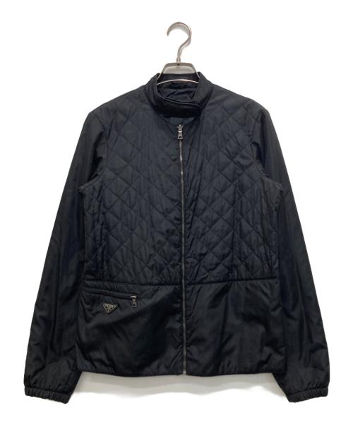 PRADA（プラダ）PRADA (プラダ) 2WAYスタンドカラーライナー付ナイロンジャケット ブラック サイズ:42の古着・服飾アイテム