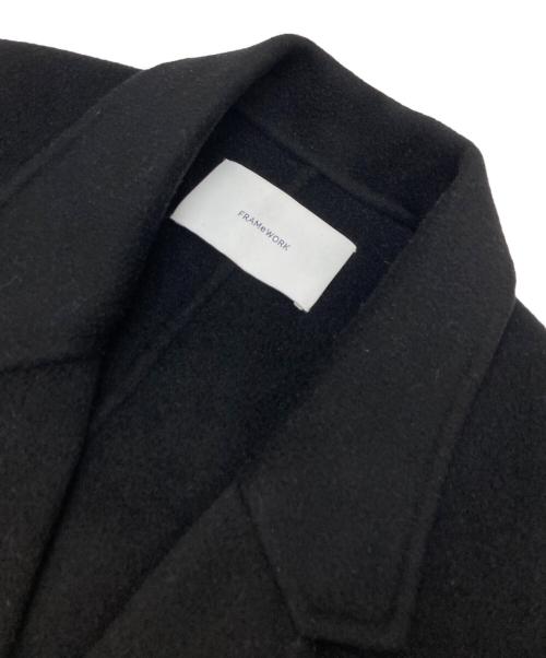 FRAMeWORK（フレームワーク）FRAMeWORK (フレームワーク) ハミルトンリバーテーラードコート ブラック サイズ:36の古着・服飾アイテム