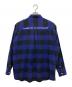 uniform experiment (ユニフォームエクスペリメント) BAGGY REGULAR COLLAR FLANNEL BLOCK CHECK SHIRT ブラック×ブルー サイズ:2：7000円